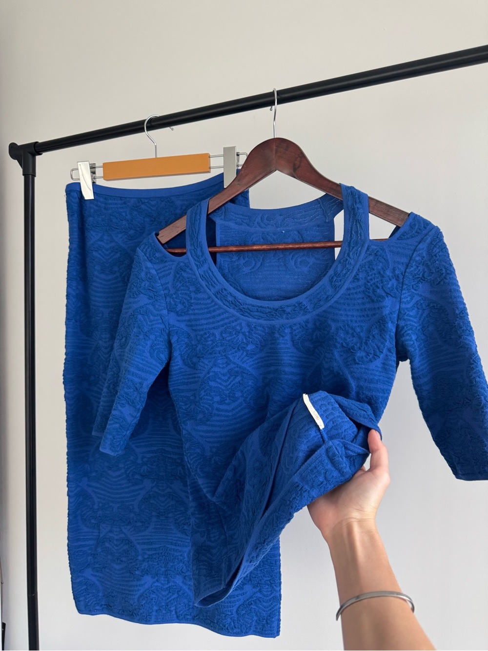 Missoni Set Top and Skirt Blue S-M size - Picture 4 of 8